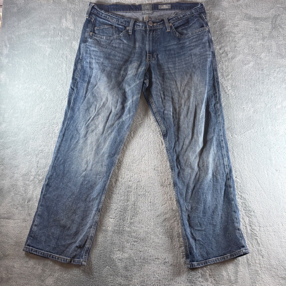 Rock & Republic Mens Relaxed Straight Leg‎ Jeans Blue Denim 36x30 Medium Wash